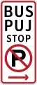 Bus-puj stop zone - hindi pinapayagan ang paradahan