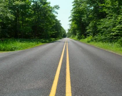 pavement markings prohibiting both overtaking and crossing.
