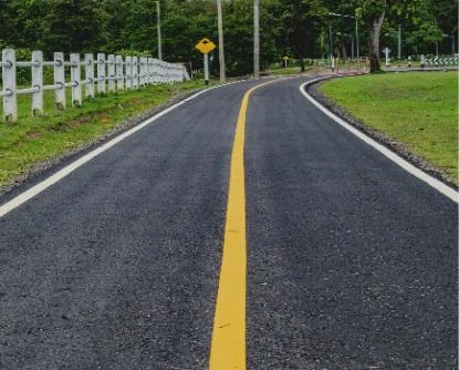 a pavement marking allowing crossing but prohibiting overtaking.